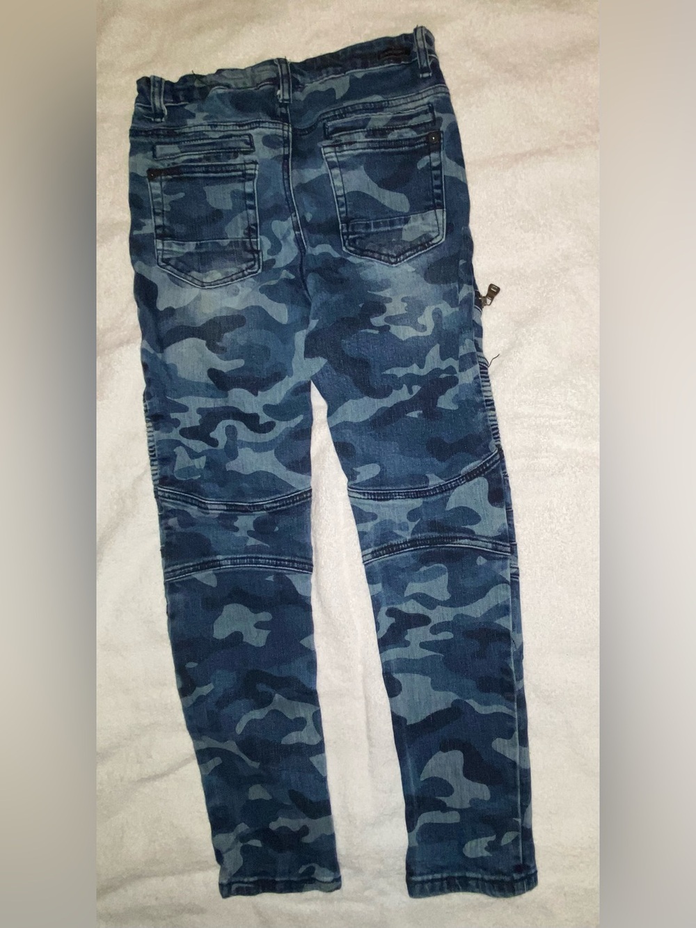 Kids Blue Camouflage Jeans - Casual Stretch Denim